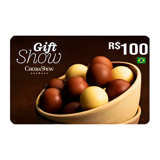 Gift Card Cacau Show 100 Reais